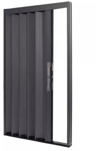 Porte coulissante, Porte Pliante accordéon Porte accordéon intérieure sans perçage, porte pliante rétractable avec cadre en aluminium, isolation thermique étanche, pour chambre à coucher, salle de bai