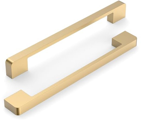 KNOKLOCK Paquete de 10 tiradores de gabinete de cocina de 7.5 pulgadas (192 mm), color bronce champán, tiradores para gabinetes de cocina, cajones y armarios