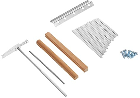 SHOWERORO Kalimba Langlebige Kalimba-teile Aus Stahl Praktische Kalimba-tasten Robustes Diy-tuning-tool Holzmaterial Kompaktes Reparaturwerkzeug Daumenklaviere