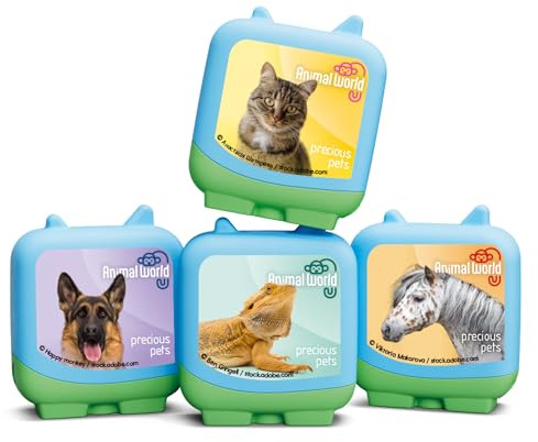 tonies Animal World: Precious Pets Clever Pocket Tonie Set, for use with Toniebox