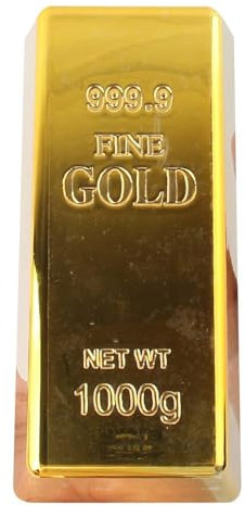 Gold Brick Echtes gefälschtes Goldbarrenspielzeug, gefälschtes Goldbarrengold | Piraten-Party-Requisiten-Dekorationen zum Basteln, Bullion-Goldbarren-Dekorationen, realistische Goldbarren-Ziegel-Requ