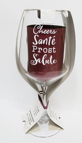 Gilde Weinglas, Cheers, Sante, Prost, Salute, 20 cm