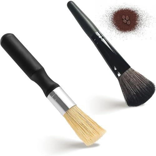 2 Pinceaux à Café Barista - Barista Machine a Cafe Porte Filtre, Pinceau Nettoyage, Brosse Dure Nettoyage pour la Maison et la Cuisine