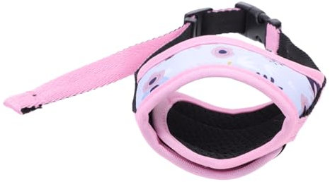 EXHUMKY Hundemaulkorb Aus Polyester Verstellbarer Kaumaulkorb Mit Bedrucktem Design Gegen Beißen Haustierzubehör Für Sicheren Gebrauch