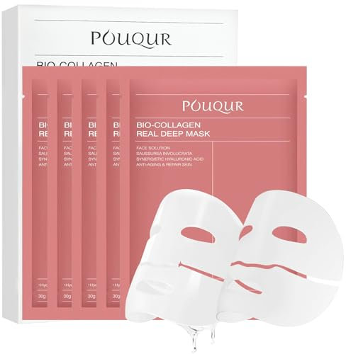 Maschera collagene viso - Mask collagen - Masque pour la nuit - Masque facial beauté apaisant hydratant - Face Skincare Traitement de spa à domicile - 30 g x 4 ea