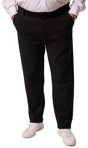 Men Plus Herren große Größen Übergrößen Menswear L-8XL Jersey-Chino Hose Bilbao FLEXLASTIC®, Baukasten schwarz 8XL 840207100-8XL