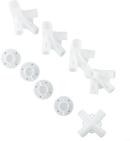 Jotekonoby 9-teiliges Pavillon-Verbindungs-Set mit 4 Eckverbindungen, 4 Standfüßen, 1 Mittelnabe, Ersatzteile für 3 x 3 m Gartenpavillon, Baldachin, Struktur für Outdoor-Camping-Ausflüge