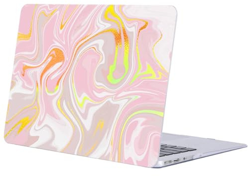 FFBOFFC Laptop Hülle kompatibel für MacBook Pro 16 Zoll Gehäuse 2025-2021 Release M3 A2991 M2 A2780 M1 A2485 A3403 A3186 mit Liquid Retina Display, Kunststoff Hart Schutzhülle, Pink Wirbel