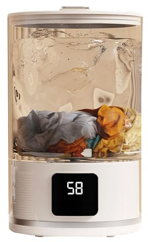 MFYOUPK Mini Lave-Linge Nomade,Lave-Linge Portable Compact Pour Vêtements | 3 Programmes avec Écran LED - Électroménager et Accessoires de Lavage pour Sous-Vêtements, Chaussettes et Culottes - Idéal