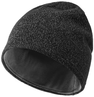 Zylioo XXL Strickmütze Wintermütze Großen wasserdichte Reflektierend Mütze | Fleece Beanie Mütze Großen Kopf Winter Warme Beanie Hats Skull Cap Alltag Outdoor