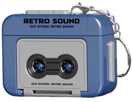 Mini grabadora de Cinta de Casete, Llavero de Mini grabadora, Llavero de Reproductor de Casete Retro grabable de plástico con música, Reproductor de microcassette para Mochilas, portátil