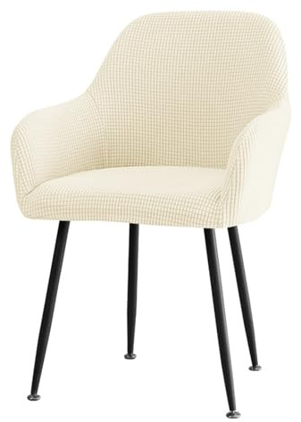 Muiuou Stuhlhussen mit Armlehne, Stretch Stuhlbezug für Hochlehner Esszimmerstühle, Weicher Polyester Bezug Waschbar Elastisch Sesselbezug für Esszimmer Hotel Bankett (Stil 1,2er Set)
