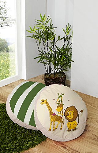 TiCAA Rundes Kissen-Set für Kinderzimmer 2-teilig