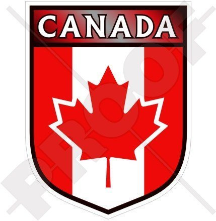 KANADA Kanadischer Commonwealth Schild 100mm Auto & Motorrad Aufkleber, Vinyl Sticker