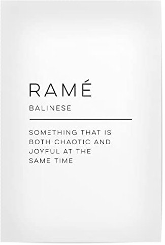 artboxONE Poster 120x80 cm Typografie Ramé hochwertiger Design Kunstdruck - Bild ramé balinese beautiful