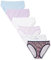 Amazon Essentials Damen Slip Aus Baumwolle Mit Hohem Beinausschnitt (In Übergröße Erhältlich), Atmungsaktiv, 6er-Pack, Ministreifen/Streublumen/Wildblumen, 40