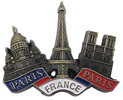 France 3D Metal Paris Tower Refrigerator Magnet Travel Souvenirs Fridge Magnet Home and Kitchen Decoration Magnetic Sticker Collection