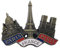 Frankreich 3D Metall Paris Turm Kühlschrank Magnet Reise Souvenirs Kühlschrank Magnet Home und Küche Dekoration Magnetaufkleber Kollektion