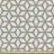 ABAKUHAUS Geometrisch Gewebe als Meterware, Rhombus Stern Muster, Dicht Gewebter Stoff zum Nähen Polster Wohnaccessoires, 3M (148x300cm), Elfenbein und Grau