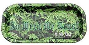 Black Leaf Mixing Tray We Trust | Mixing Spot aus Metall | BAU-Unterlage 206x105x18mm | Metalltablett zum Bauen