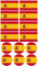 Haberdashery Online 28 Pegatinas de la Bandera de España. Stickers para Bicicletas, Motos, Accesorios (ESPAÑA)