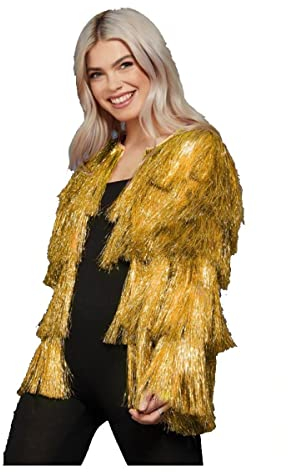 Smiffys Fever Lametta Festival Jacke, Gold