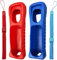2 fundas de silicona con correa de muñeca de repuesto para mando a distancia Wii (rojo y azul)