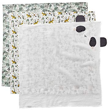 VERTBAUDET Lot de 3 langes HANOÏ vert/multicolore TU