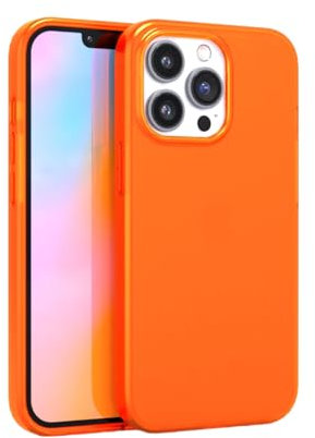 FELONY CASE - iPhone 13 Pro Max Neon Yellow Clear Protective Case, TPU and Polycarbonate Shock-Absorbing Bright Cover - Crack Proof with a Gloss Finish - Full iPhone Protection