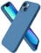 ORNARTO Compatible with iPhone 13 Case 6.1, Slim Liquid Silicone 3 Layers Full Covered Soft Gel Rubber Case Cover 6.1 inch-Blue
