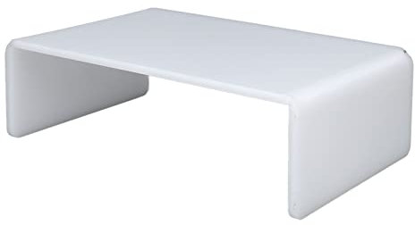 Brrnoo Supporto per Monitor, Rialzo per Schermo, Rialzo da Scrivania, Ripiano Rialzato, Supporto in Acrilico per Monitor TV Portatile 27 X 16,5 X 8 Cm, Bianco