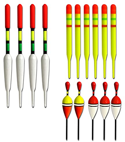 XQMAX Schwimmer Set 15tlg. Angelposen Fishing Allround Posenset Angel Posen Posenfischen Angeln Zubehör Laufposen