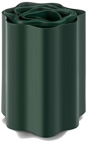 Seiletech.de Rasenkante | Kunststoff | grün | 9 m x 20 cm | Garteneinfassung | Beeteinfassung | Mähkante | Rasenrandbegrenzung | Beetumrandungen | Beetbegrenzung | Dekorative rasenabschlusskante