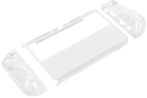 KOSDFOGE Console de Jeu Étui de Protection Protecteur D'Écran en Verre Trempé Couvercle de Poignée de Pouce Kit de Protection D'Écran en Verre 8 en 1 pour Switch OLED