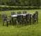 Dmora - Table d'extérieur Susa, Etagère à manger rectangulaire extensible, Table de jardin extensible, 100% Made in Italy, 150x90h72 cm, Anthracite