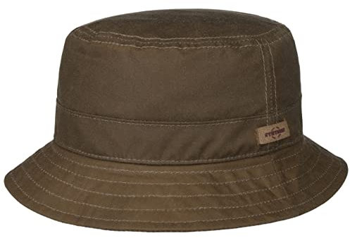 Stetson Waxed Organic Cotton Fischerhut - Einfarbiger Hut aus Baumwolle - Lässiger Stil - Unisex - Regenhut mit UV-Schutz 40 - Made in The EU - Ganzjährig braun S (54-55 cm)
