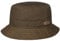 Stetson Waxed Organic Cotton Fischerhut - Einfarbiger Hut aus Baumwolle - Lässiger Stil - Unisex - Regenhut mit UV-Schutz 40 - Made in The EU - Ganzjährig braun S (54-55 cm)