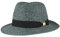 Chapeau de paille Bogarthut d'été Chapeau de soleil 100 % papier écrasable Particulièrement léger, flexible, doux pour la peau confortable, Jean chiné neuf, XXL