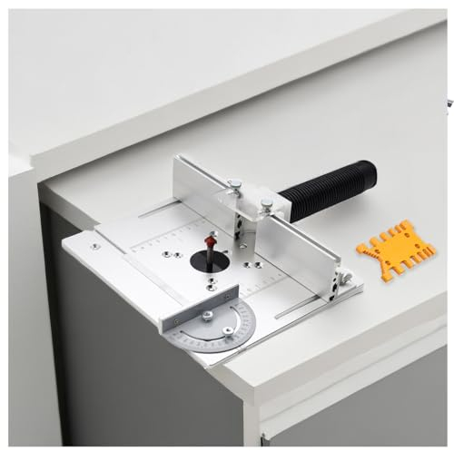 COYWEH Set mit 4 Frästisch-Einlegeplatten, Aluminiumlegierung,Frästisch Einlegeplatte für Oberfräsen, Universelle Schneidemaschine Flipboard für Holzbearbeitung Bänke