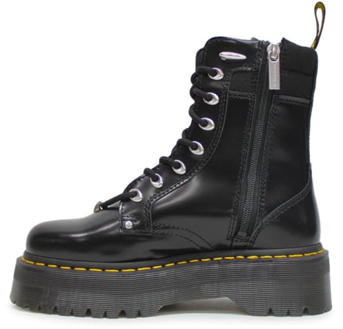 DR MARTENS 8 Eye Boot, Anfibi Unisex-Adulto, Black Buttero & Black 100% Recycled da PK Mesh, 41 EU
