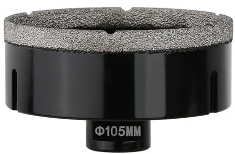 Vearter Carotteuse diamantée à sec 105 mm, raccord fileté M14, scie cloche soudée sous vide pour maçonnerie, couronne de forage diamantée pour carrelage, marbre, granit, porcelaine, béton et pierre de