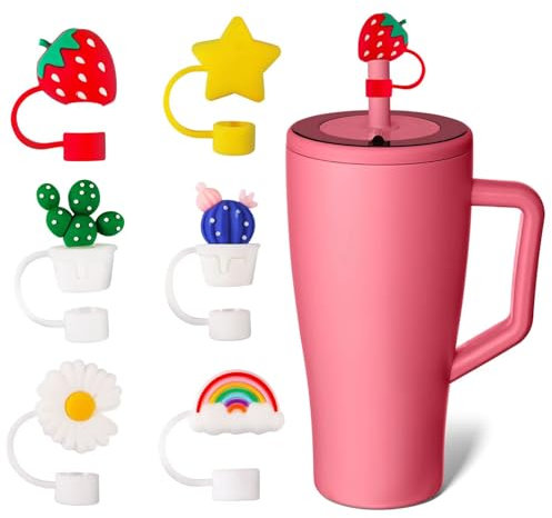 ZIZAISM Straw Cover for Brumate Era 40 oz/30 oz Tumbler, 12mm Straw Cover Cap for Brumate Era 40 oz Accessories - 6Pcs