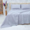 Vency Set Lenzuola Matrimoniali Cotone Grigio 4 Pezzi - Completo Lenzuolo con Angoli matrimoniali Maxi 180x200cm, Lenzuolo Sopra e 2 Federe 50x80cm