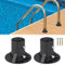 Poolleiter Halterung,2Pcs Deckflansche Für Oberirdische Pool Leitertreppen,Pool-Leiter-Befestigung Post Anker, Montageset Für Pool Leiter Mit Flanschrohr, Heavy Duty Mount Base (B)