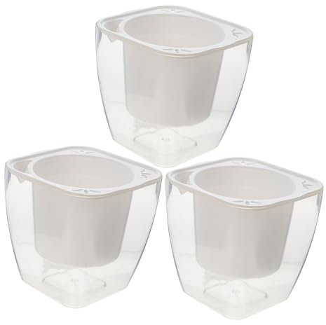 KITANDOVE Paquete De 3 Macetas De Plástico con Autorriego Dispositivo De Riego Automático para Plantas