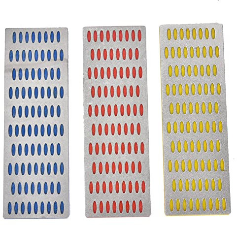 Respicefinem Sharpening Stones Set 3 Pieces Grinder Whetstone Sharpening Outdoor Grinding Tools Chisel Sharpener Coarse Medium Fine Grinding