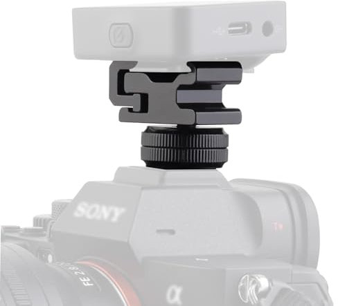 JCMOYUTY Für Rode Wireless Go II / ME / PRO Cold Shoe Mount Adapter, für DJI Mic 2, Mic 1 / Hollyland Lark M1 M2 Mikrofon Kamera Cage Mount Ständer Adapter Verlängerung Halterung