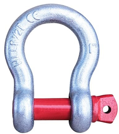 Manille de Levage,forgé Robuste,Manille en Acier Galvanisé à Haute Résistance ,avec Boulons à œil Boucle de Manille Réglable(2T)