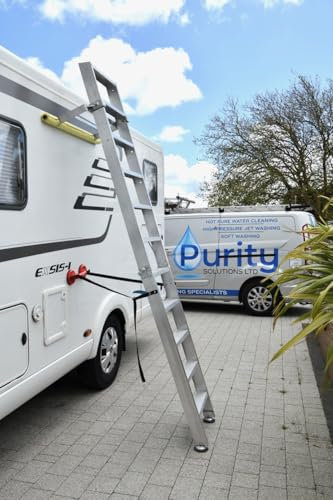 Purity Solutions: Multi Purpose Caravan & Motorhome Roof Cleaning Ladder. Safe, Secure and Comfortable. Caravan and Motorhome Roof Cleaning Ladder.