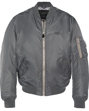 Schott NYC Herren Macampsrs-Pewter-m Jacke, grau, M